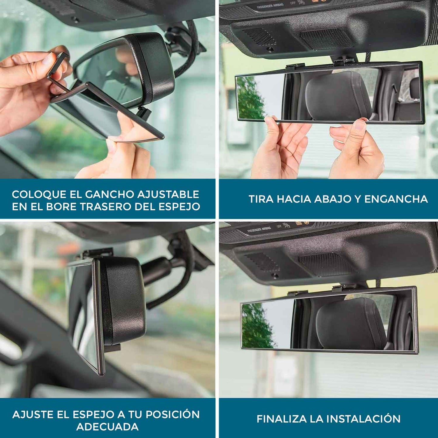 Espejo Retrovisor de Punto Ciego Panorámico 30 cm