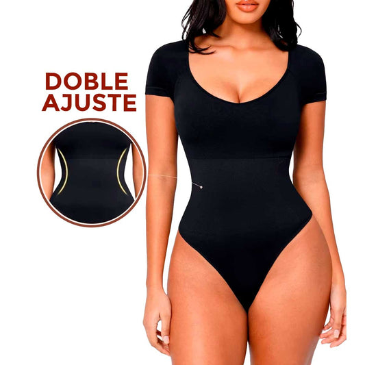 Body Shaper manga corta con almohadillas  (estilo tanga)